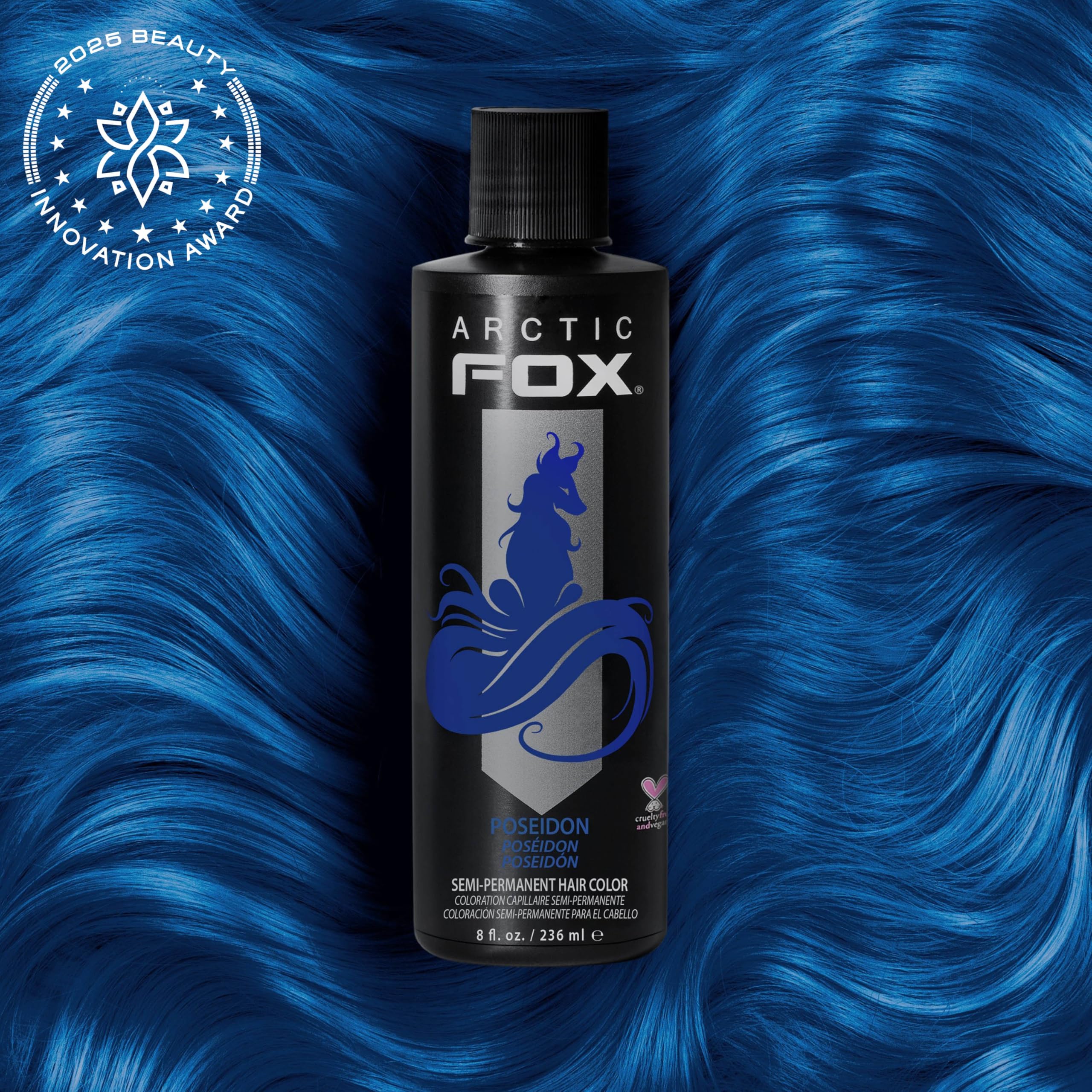 ARCTIC FOX Poseidon color blend demonstrates customizable blues.