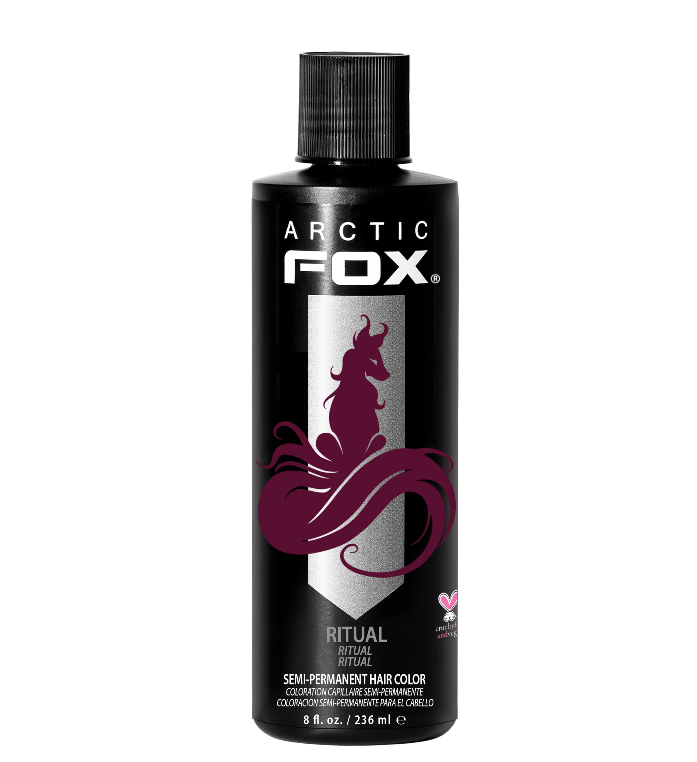 ARCTIC FOX Ritual burgundy dye bottle pouring for rich color