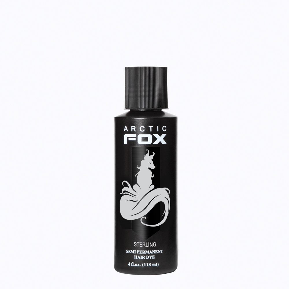 ARCTIC FOX Sterling pastel silver shade on hair, fade-resistant color and conditioning