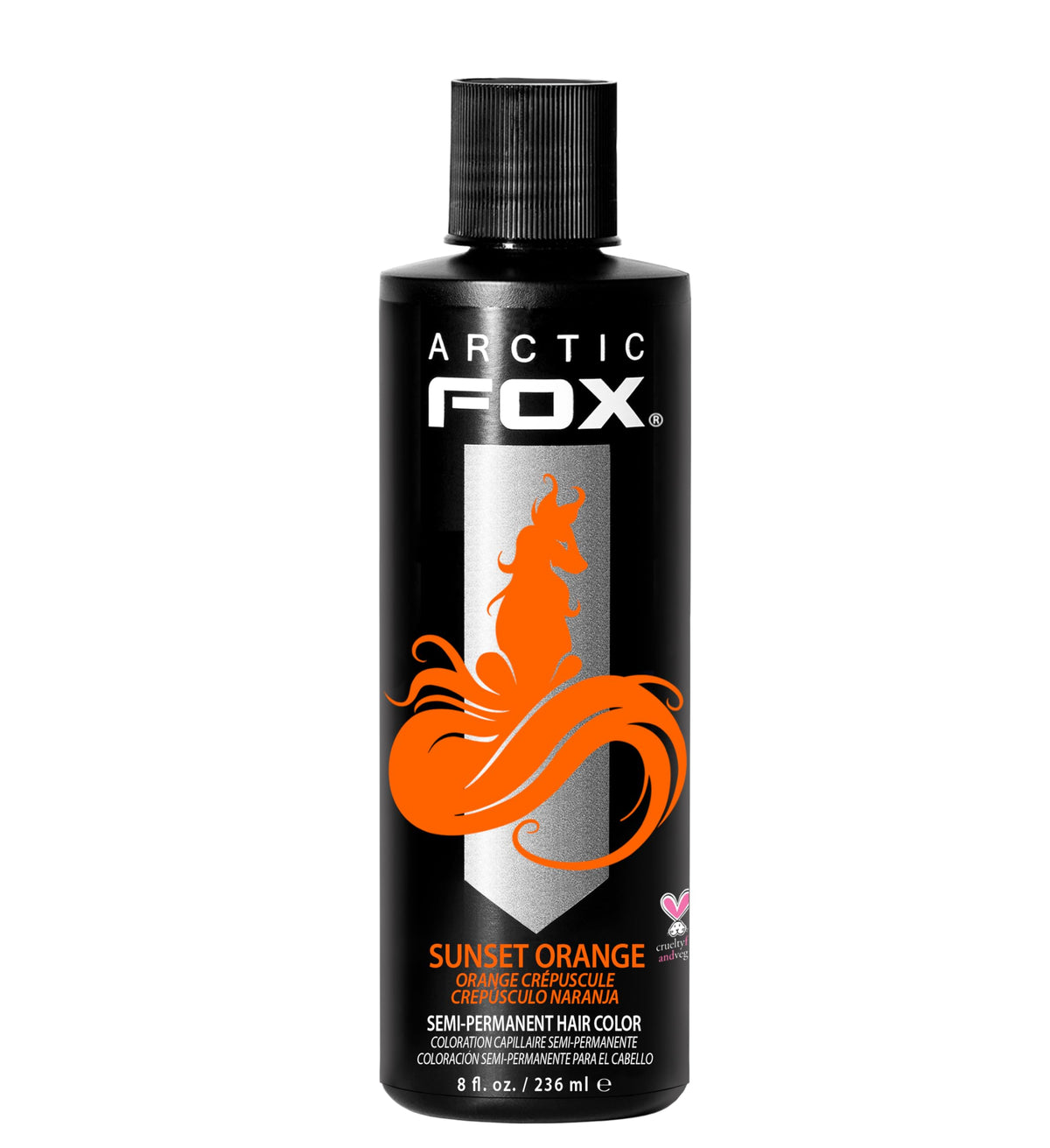 ARCTIC FOX Sunset Orange bottle front view for vibrant color preview