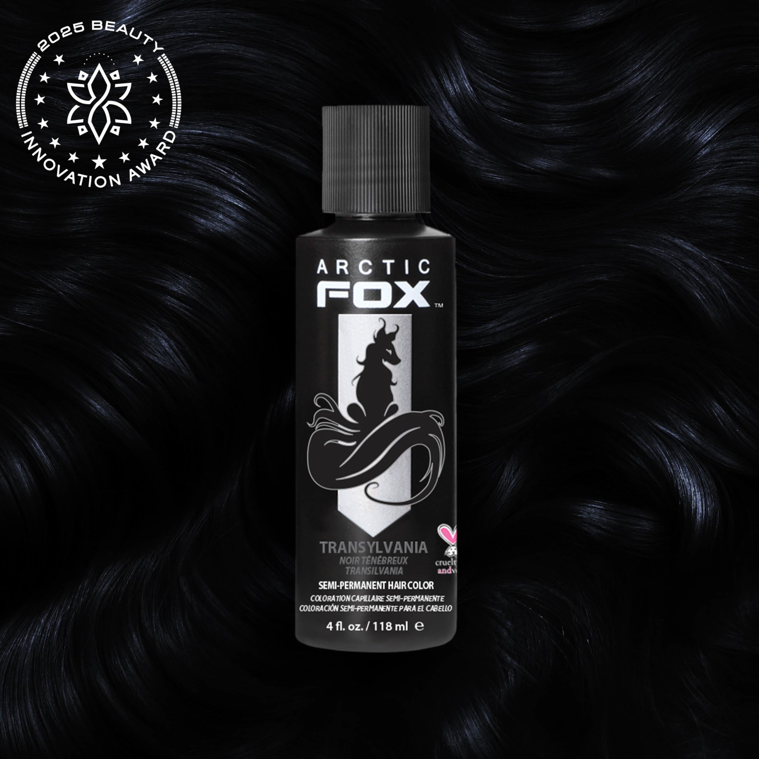 ARCTIC FOX Transylvania diluter mix creating an icy blue accent on light hair.