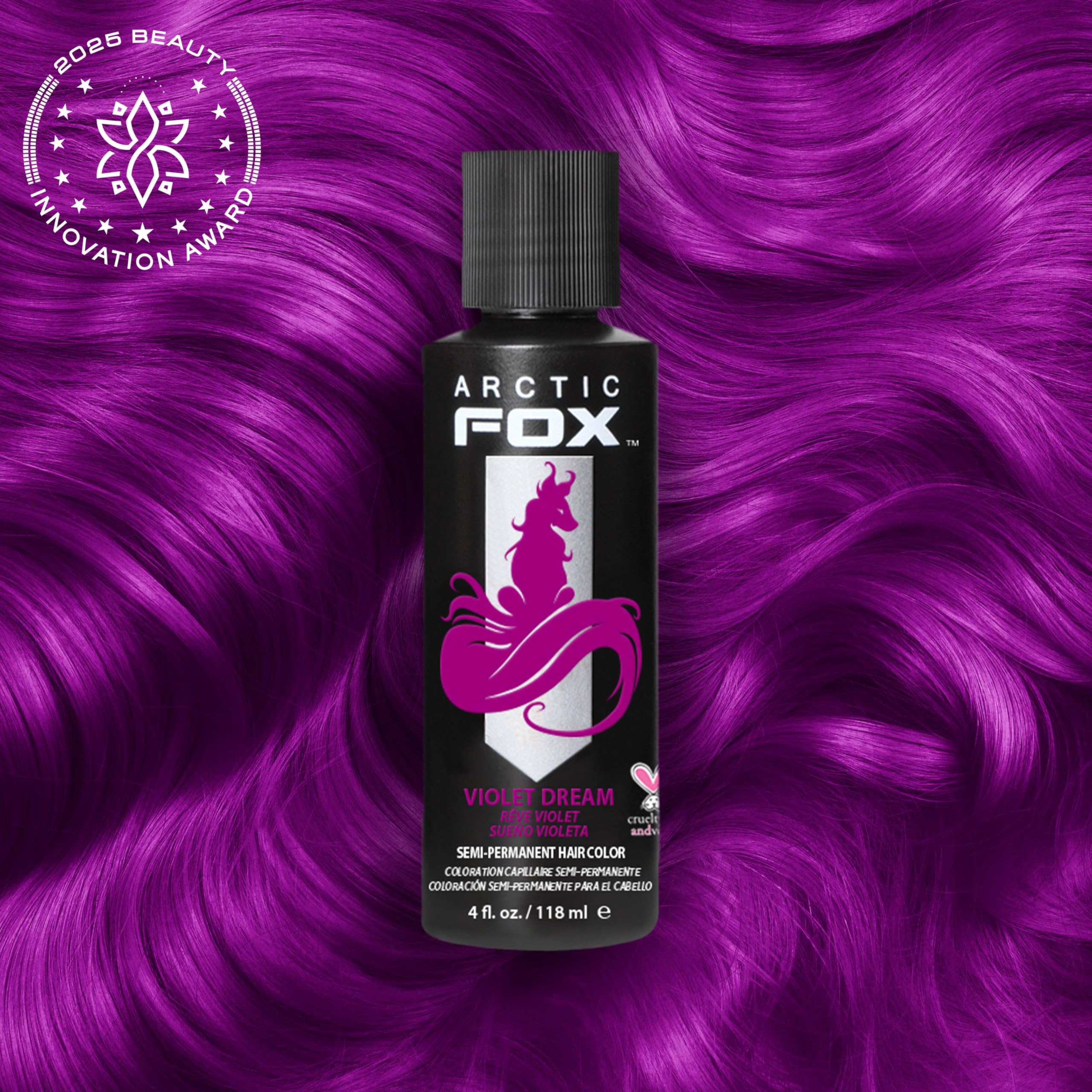 ARCTIC FOX Violet Dream color swatch, reveals deep magenta undertones for bold results.
