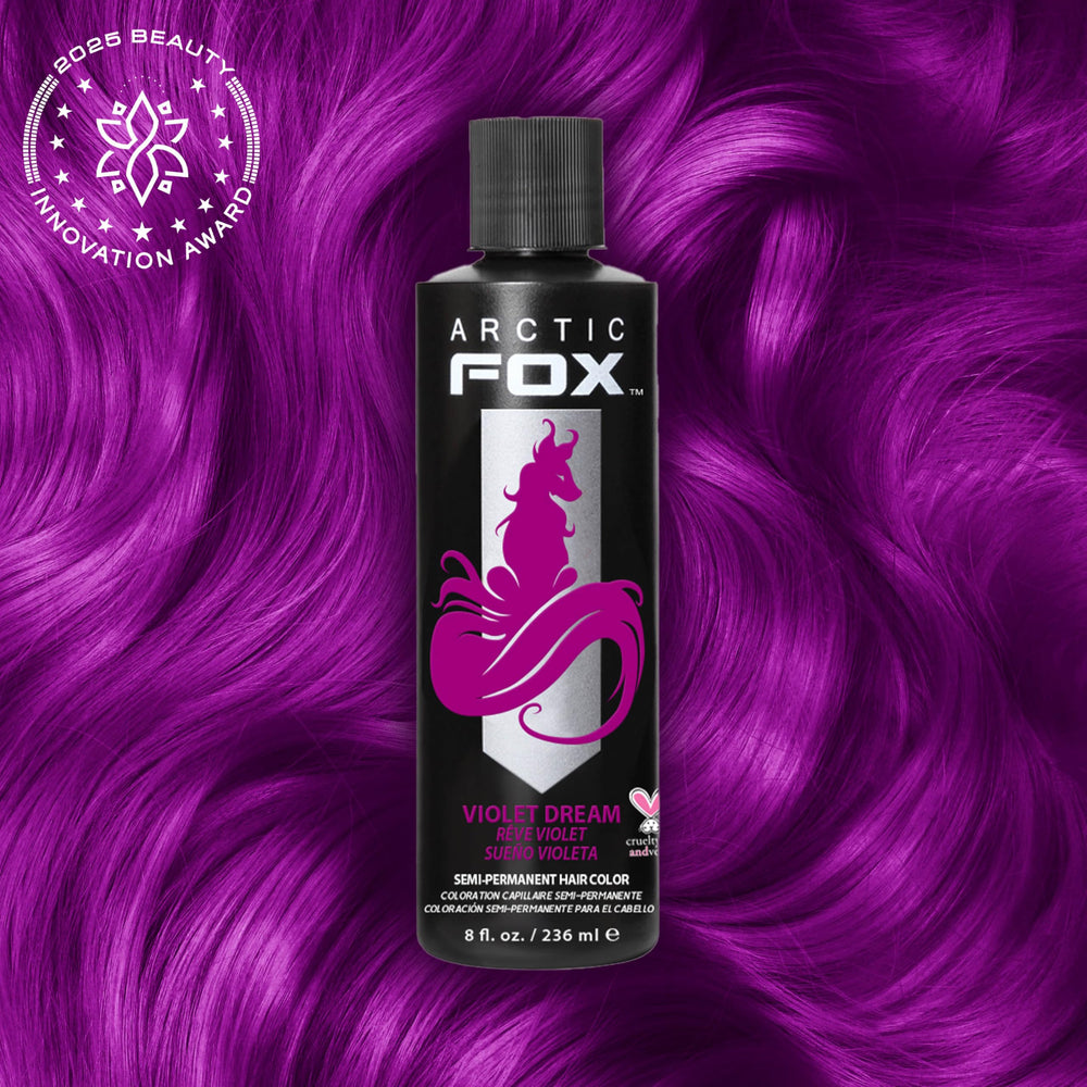 ARCTIC FOX Violet Dream swirl demonstrating customizable mixing for pastel or rich hues.
