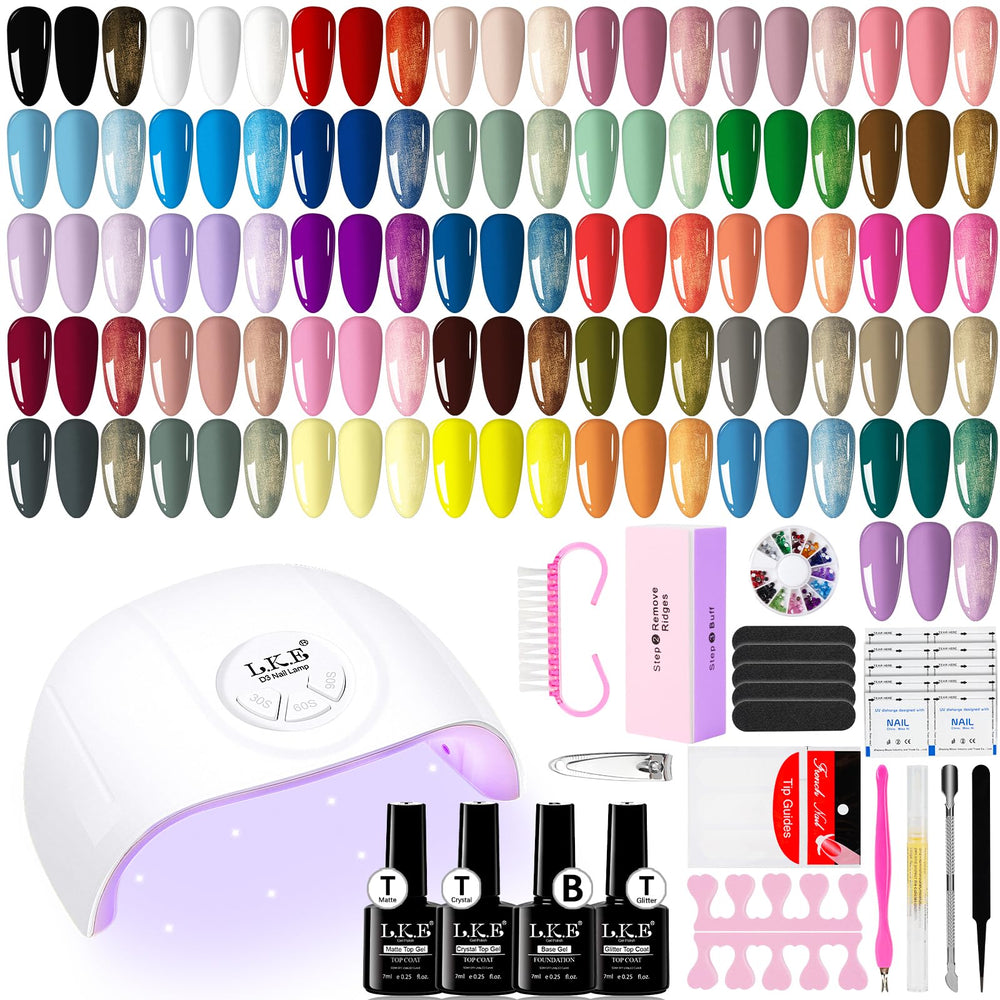 ARCWEISSO gel nail polish kit with 36 colors for at home manicures.