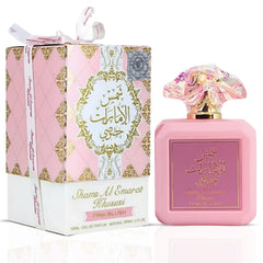 Ard al Zaafaran Pink Blush Shams Emarat 100ml bottle side view for travel