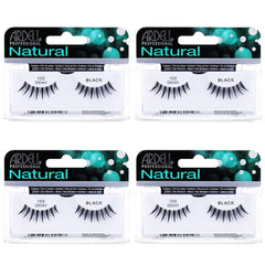 Ardell 102 Demi Black lashes closeup showing natural volume for everyday wear.