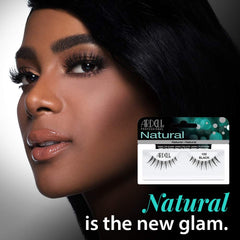 Ardell 102 Demi Black lashes pack view highlighting reusable, easy-to-apply lashes.