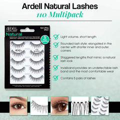 Ardell 110 Black clear band lashes for seamless wear