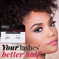 Ardell 318 half lashes close-up showing feathered, lightweight fibers.