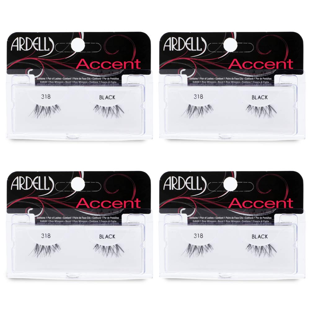 Ardell Accent Half Lashes 318 outer corner density for a natural cat-eye.