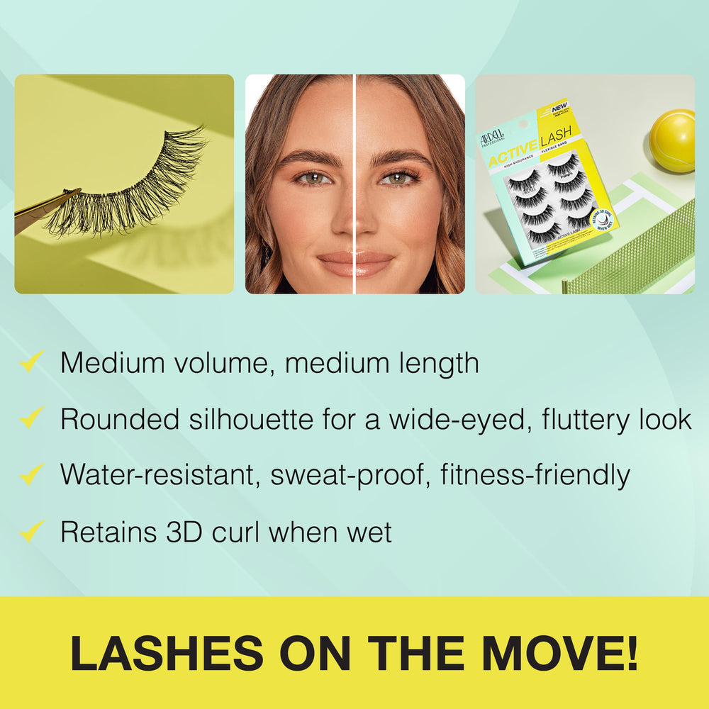 Ardell Active Lash Pump’n 4-pairs pack provides versatile daily options.