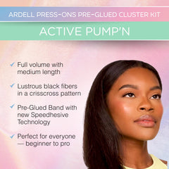 Ardell Active Pump'n underlash 3D fiber detail adds dimension.