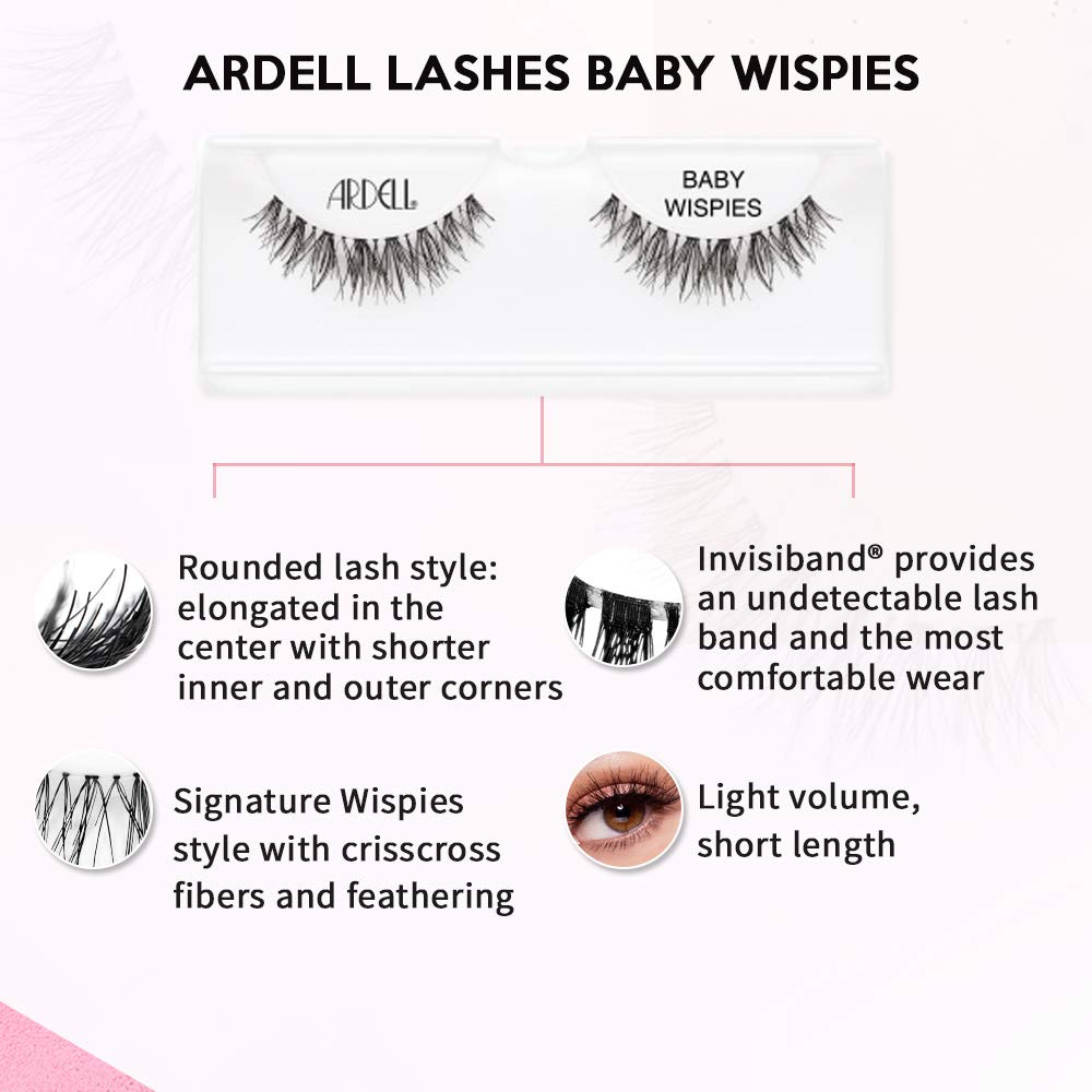 Ardell Baby Wispies light volume lashes blend with your natural lashes.
