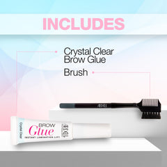 Ardell Brow Glue Cristal Claro acabado natural en cejas