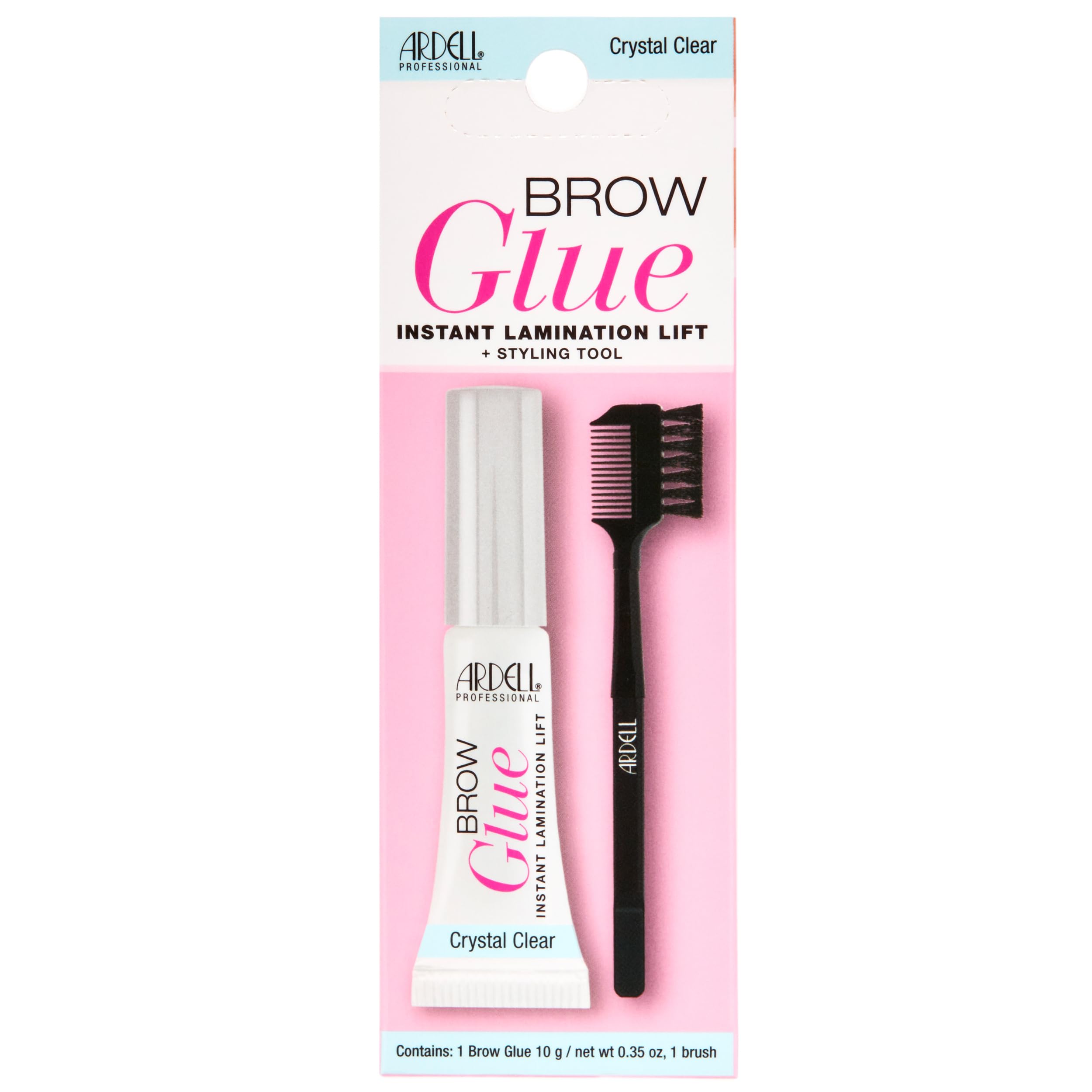 Ardell Brow Glue Cristal Claro con aplicador preciso para fijar cejas