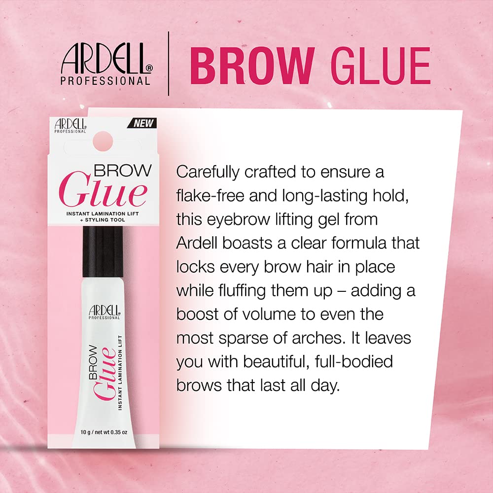 Ardell Brow Glue with dual-brush application for precise brow shaping