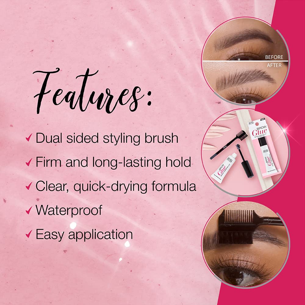 Ardell Brow Glue long-lasting hold through humidity