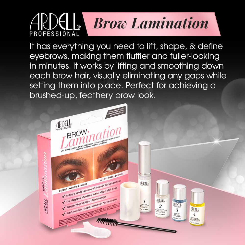 Ardell Kit de Laminación de Cejas para aplicación en casa con seguridad