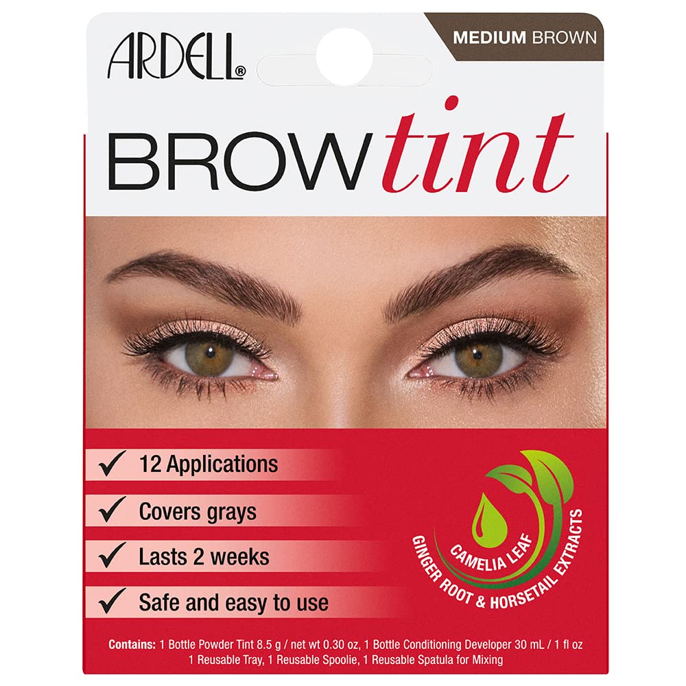 Ardell Brow Tint Kit contenido completo para tintar cejas con color natural.