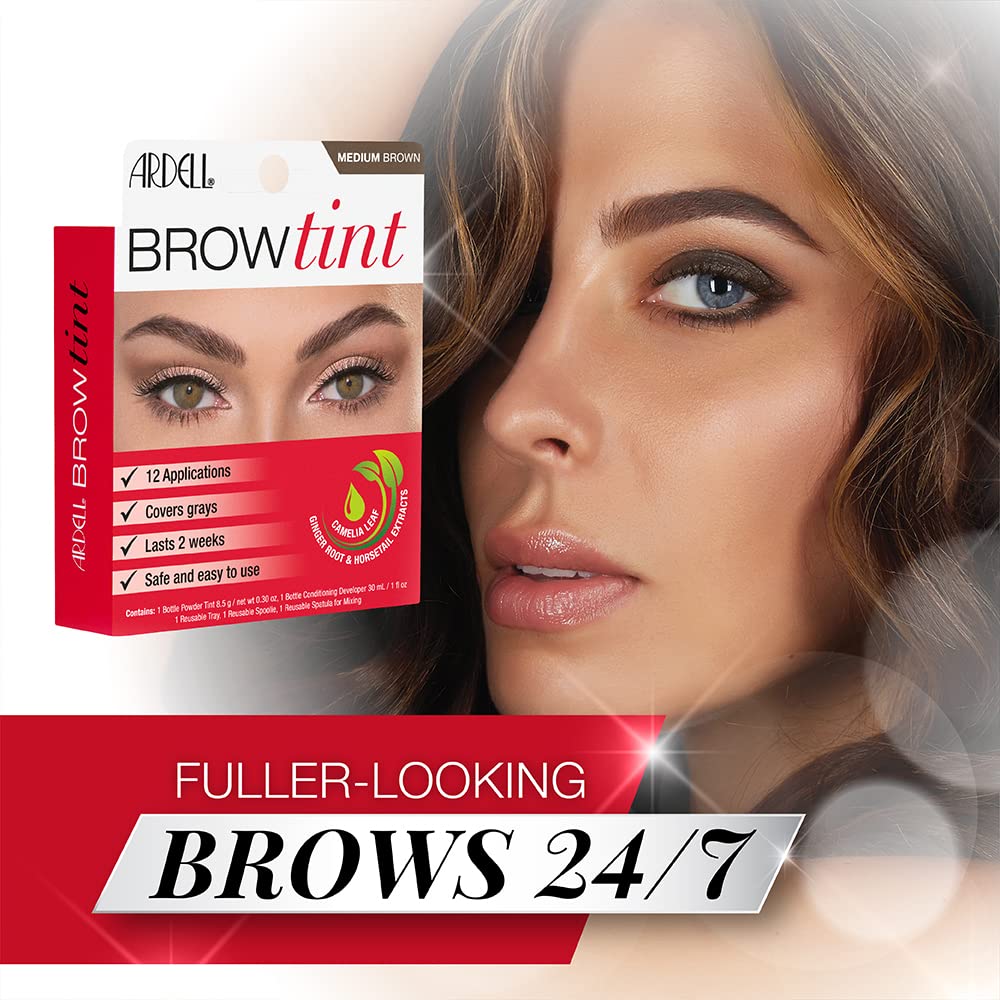 Ardell Brow Tint Kit polvo-tinte para cejas con cobertura de canas.
