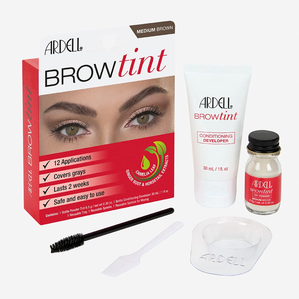 Ardell Brow Tint Kit resultado final con tono natural en cejas.