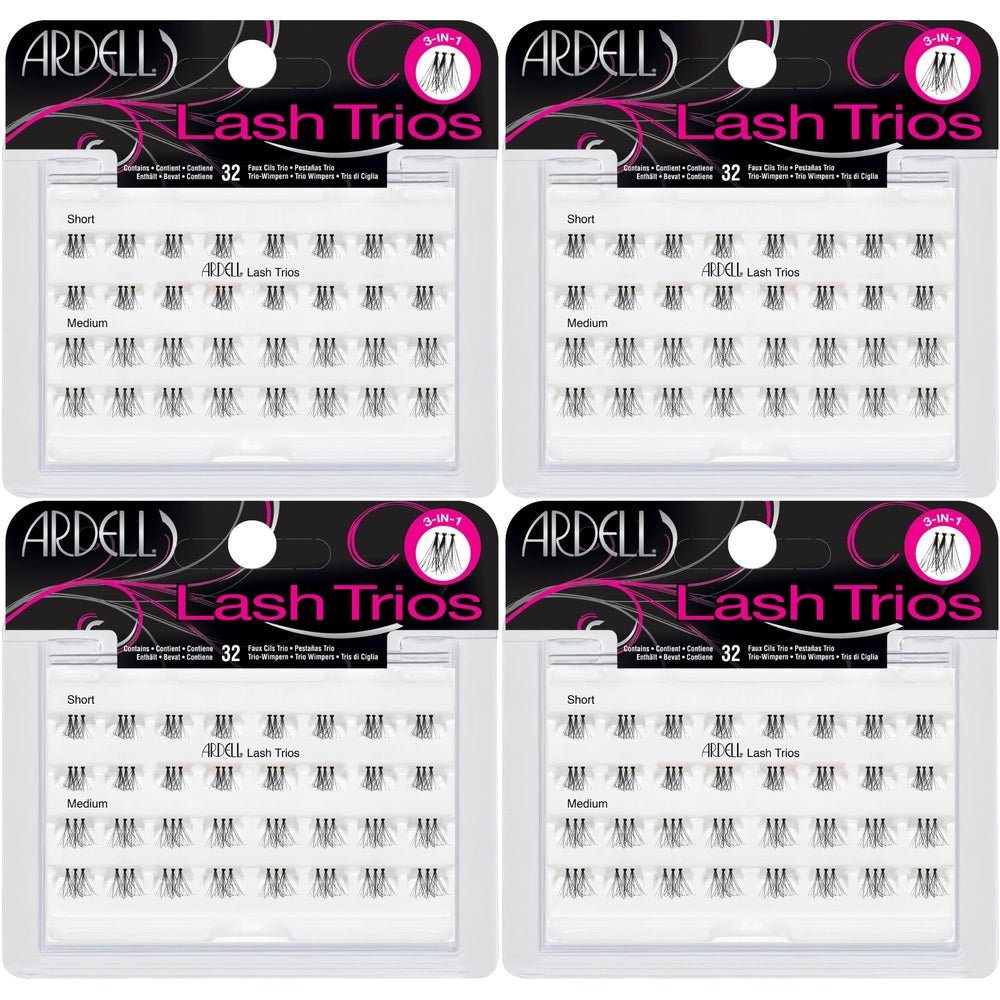 Ardell cluster lashes lash-trios 4-pack; customizable clusters for natural to bold looks.