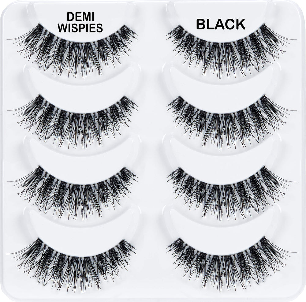 Ardell Demi Wispies Black application view, ready for fast day-to-night wear.