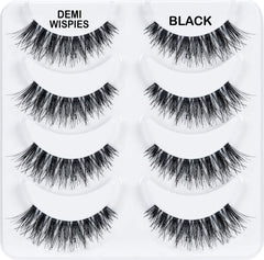 Ardell Demi Wispies Black application view, ready for fast day-to-night wear.