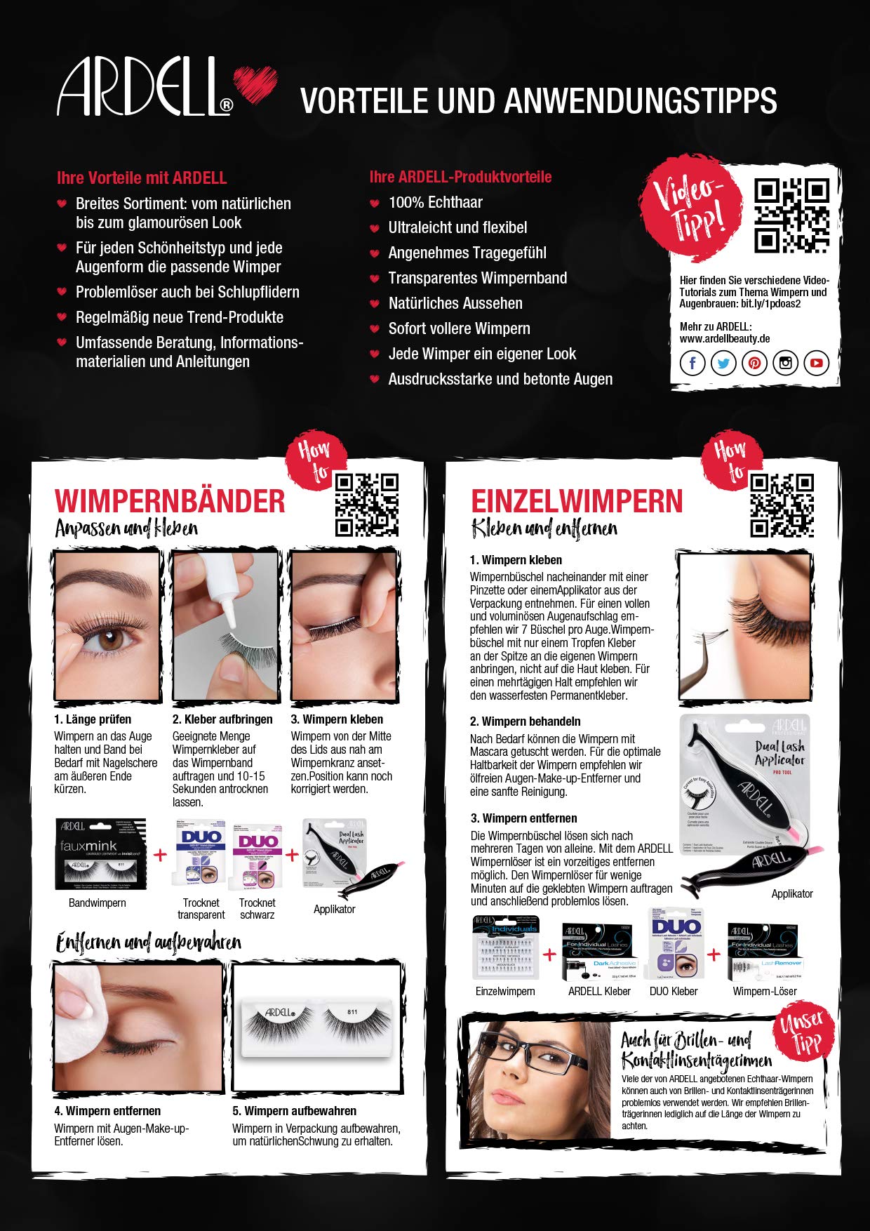 Ardell Demi Wispies Black reusable box storage, keep lashes neat between uses.