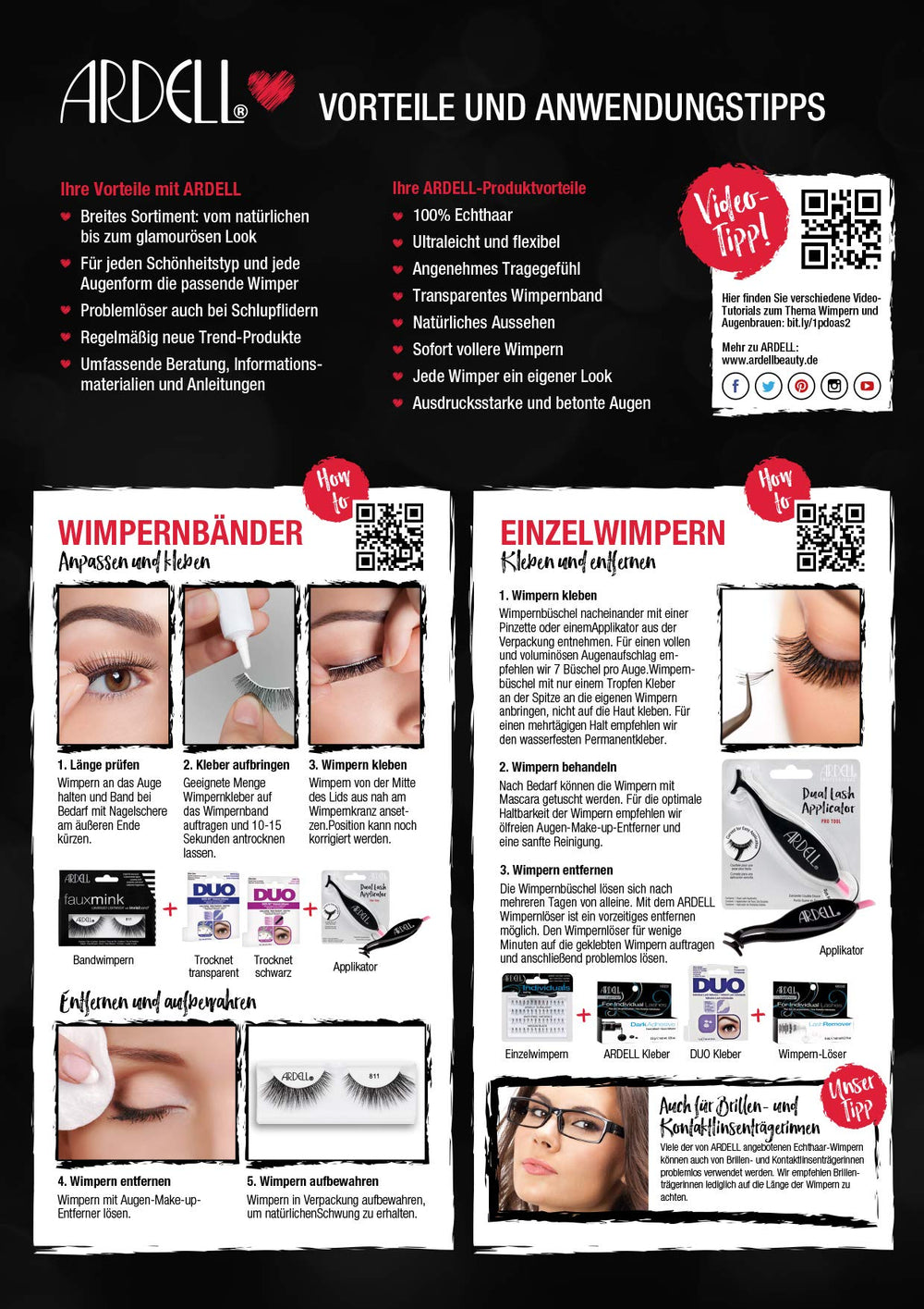 Ardell Demi Wispies Black reusable box storage, keep lashes neat between uses.