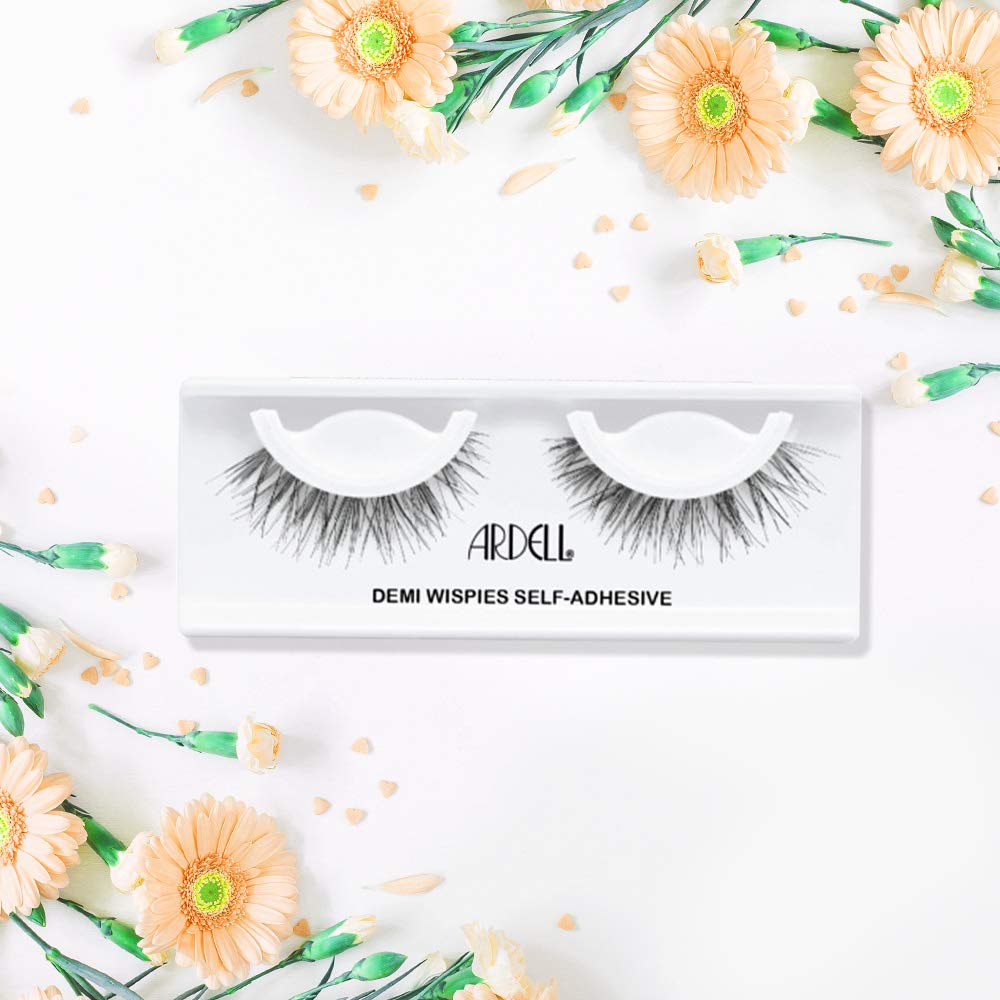 Ardell Demi Wispies hand-finished lashes, 100% human hair, natural flutter for everyday looks.