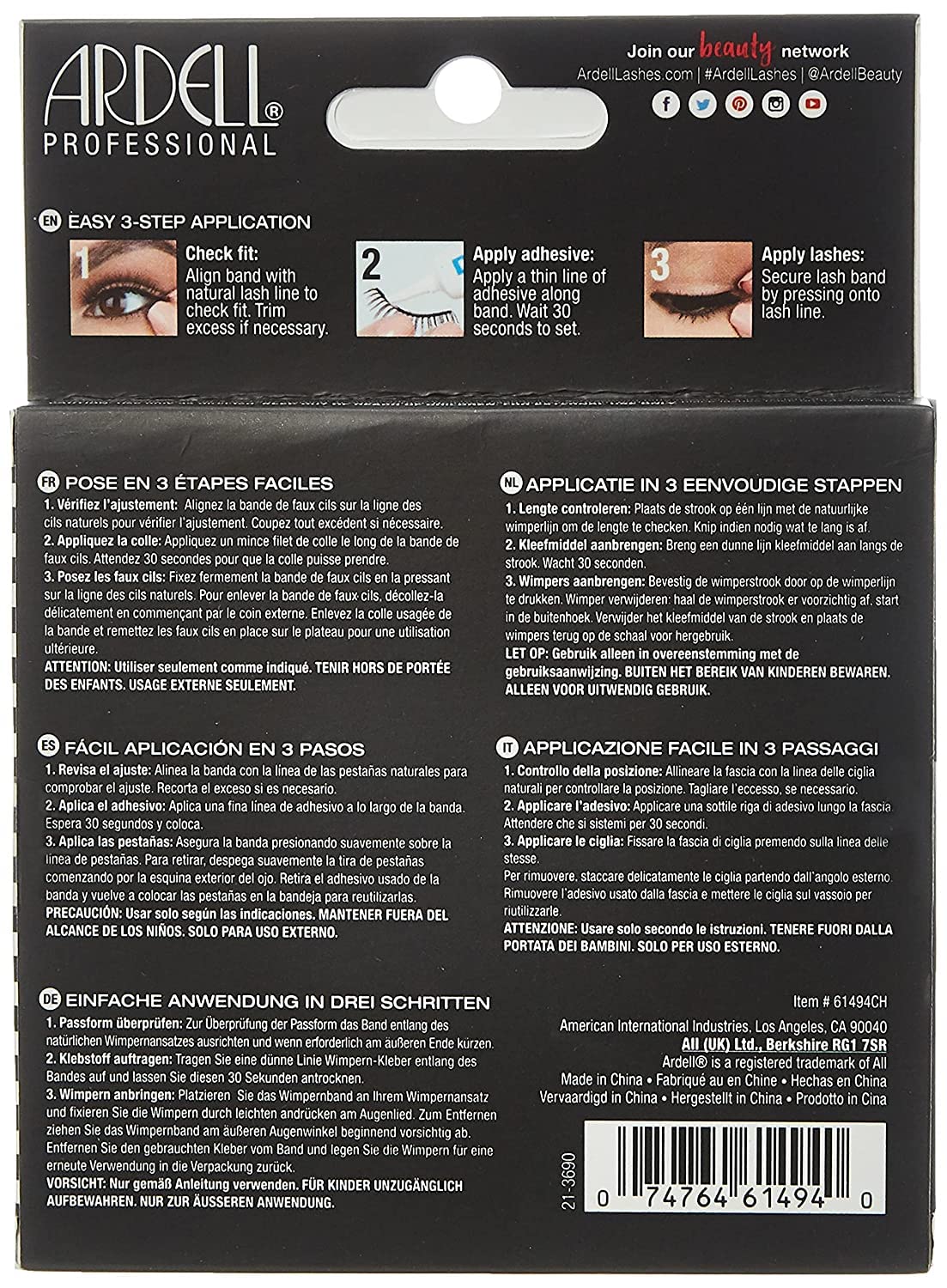 Ardell Demi Wispies natural blend enhances your lashes.
