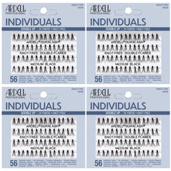 Ardell Double Up Medium Black Individuals close-up of knot-free lash clusters for natural volume.