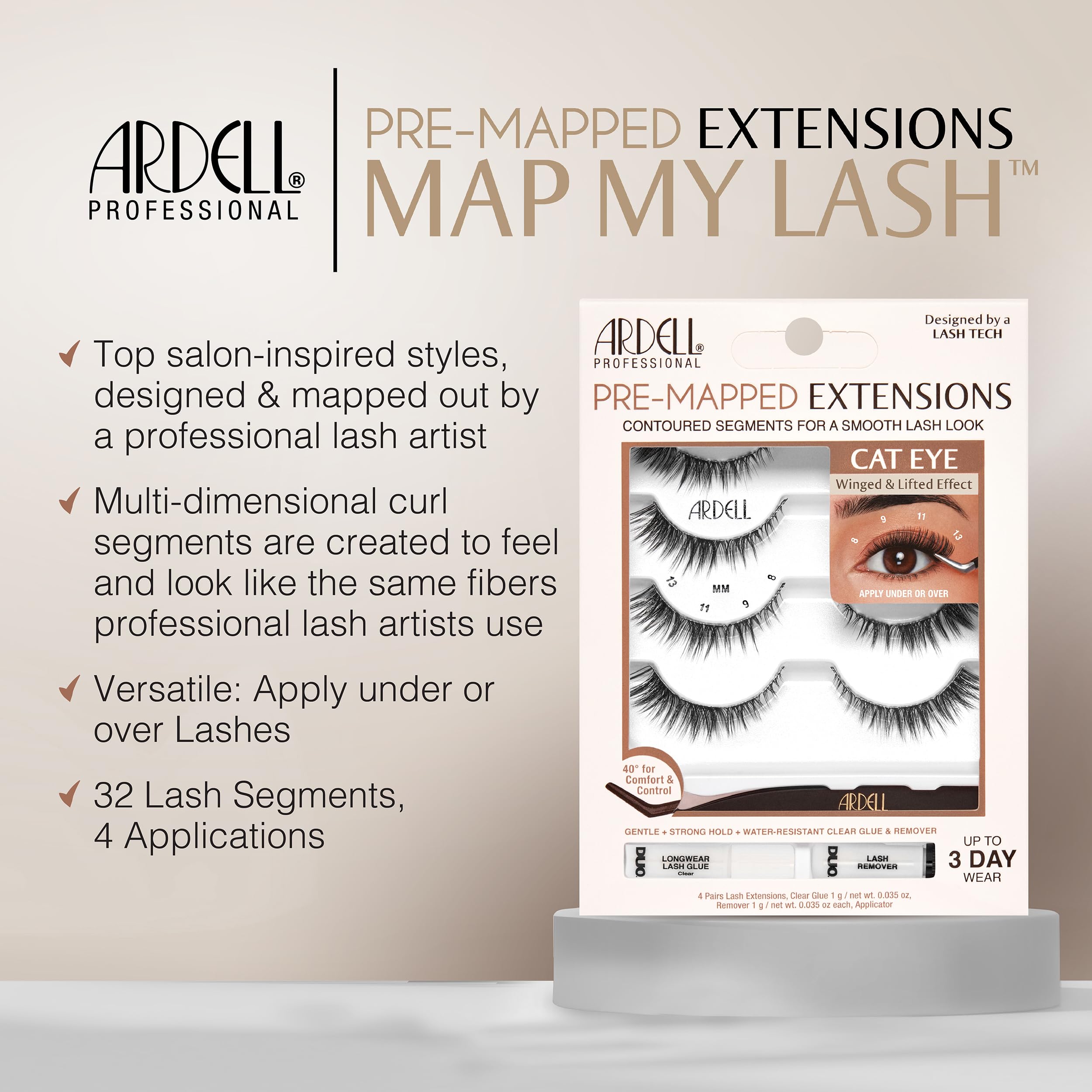 Ardell Duo long-wear lash adhesive keeps lashes secure all day.