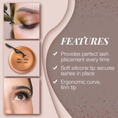Ardell lash tool with ergonomic curve for comfortable handling.