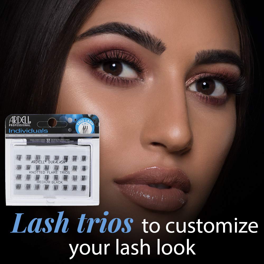 Ardell Trios Medium Black Easy Application for precise lash placement.