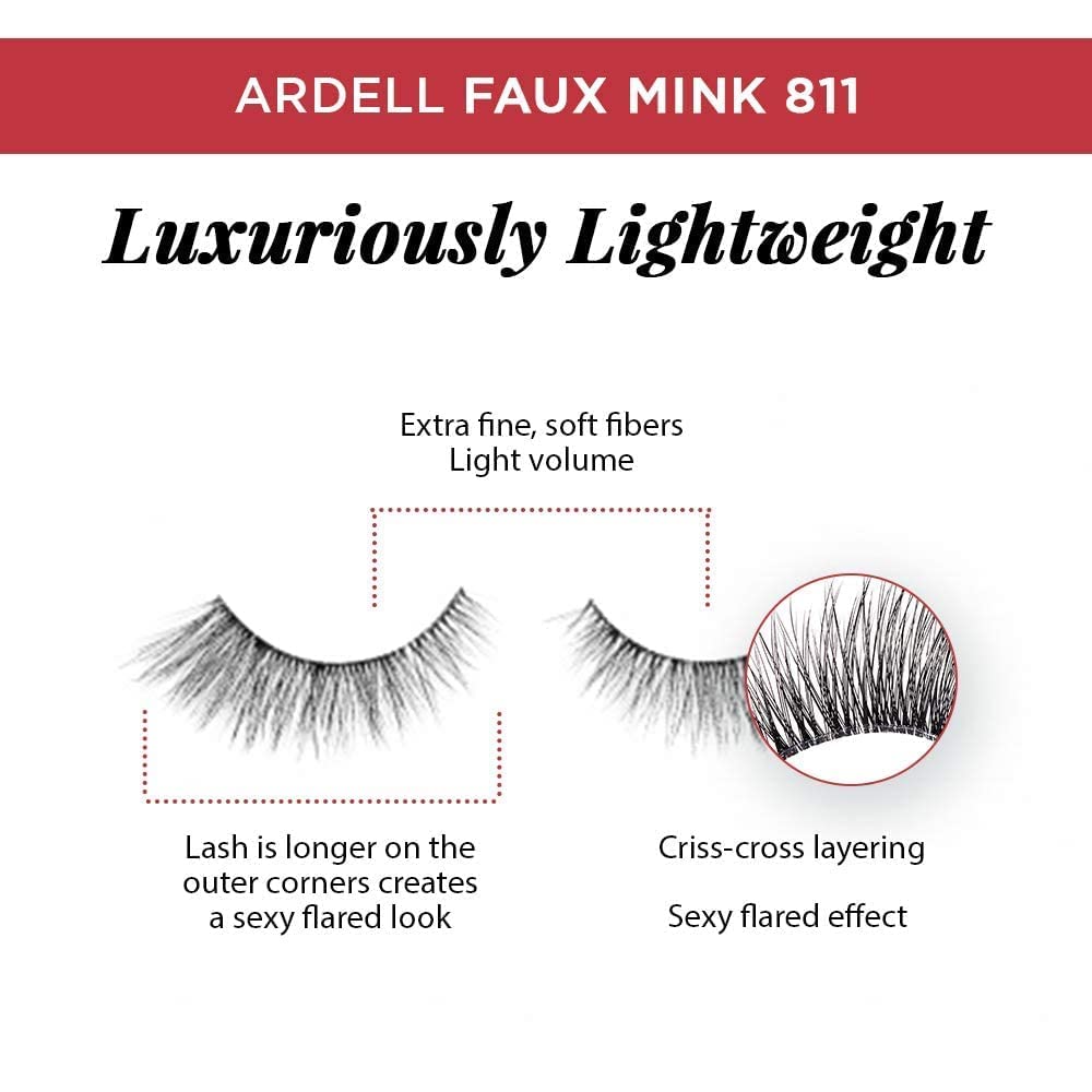 Ardell Faux Mink 811 silky fibers for a luxe natural look