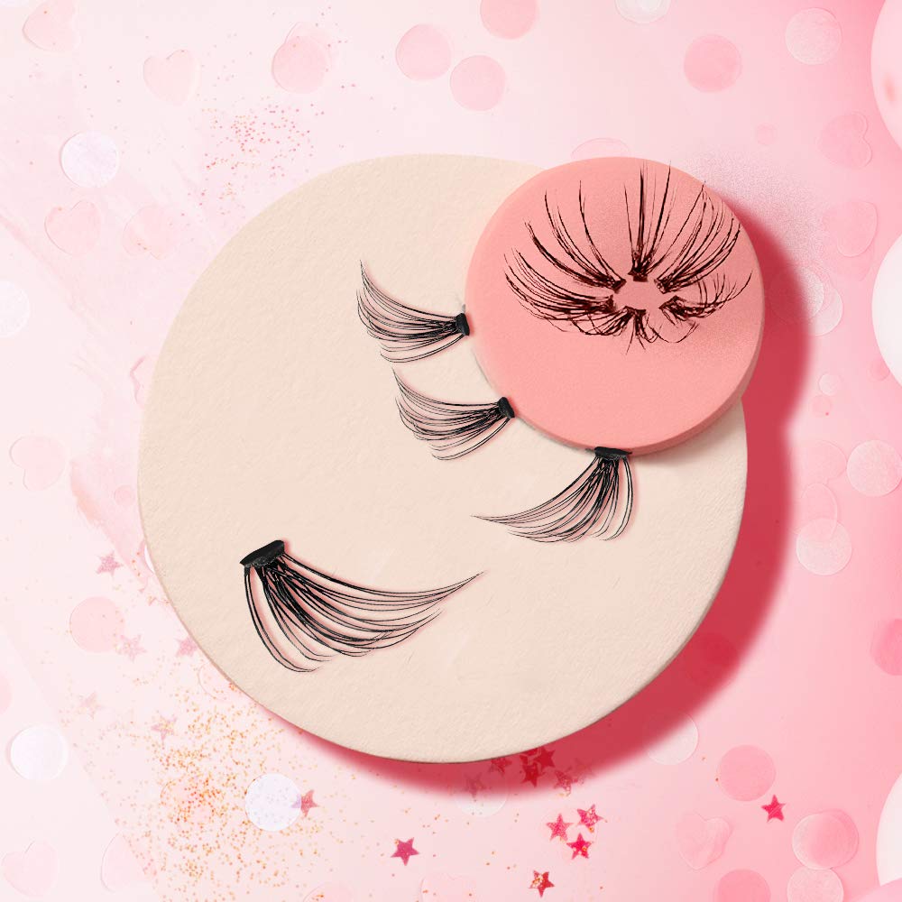 Ardell Faux Mink Individuals Medium Black 4-Pack on-eye look blends seamlessly with natural lashes
