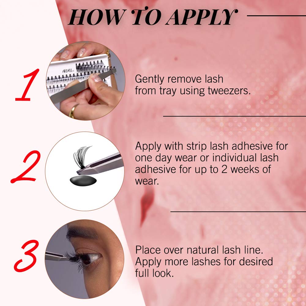 Ardell cruelty-free lash clusters featuring knot-free invisiband for comfort.