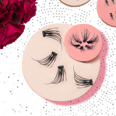 Ardell Faux Mink Short Black lashes in lightweight clusters for a natural look.