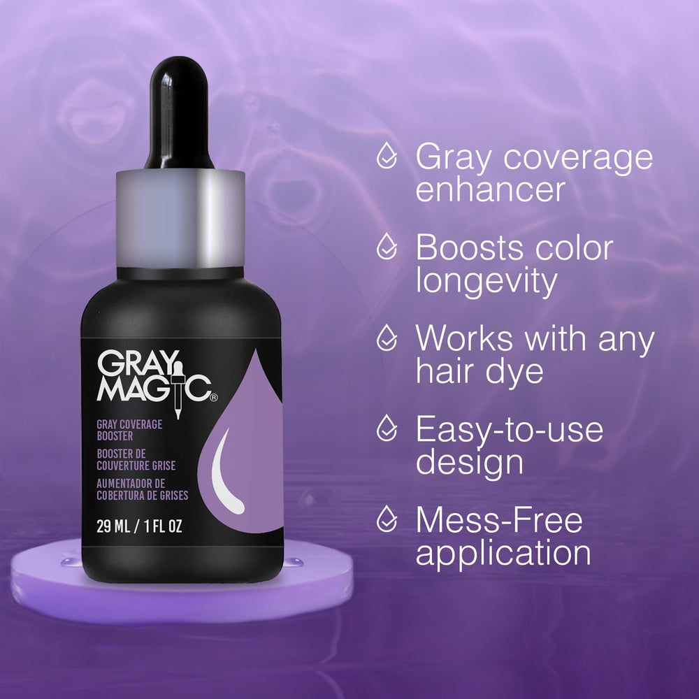 Ardell Gray Magic Color Additive finished color glow shows vibrant, long-lasting shade.