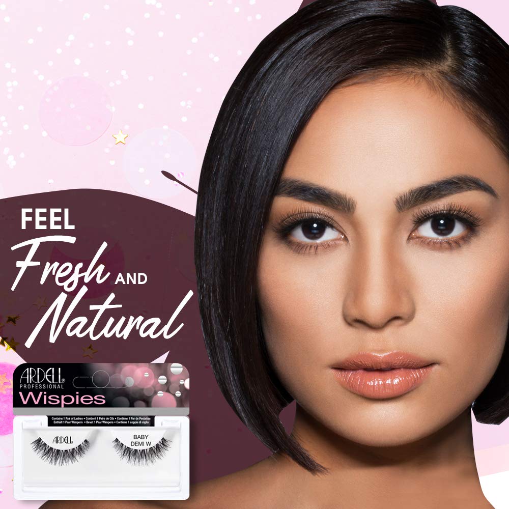Ardell Invisiband technology with Baby Demi Wispies for a seamless, comfortable lash line.