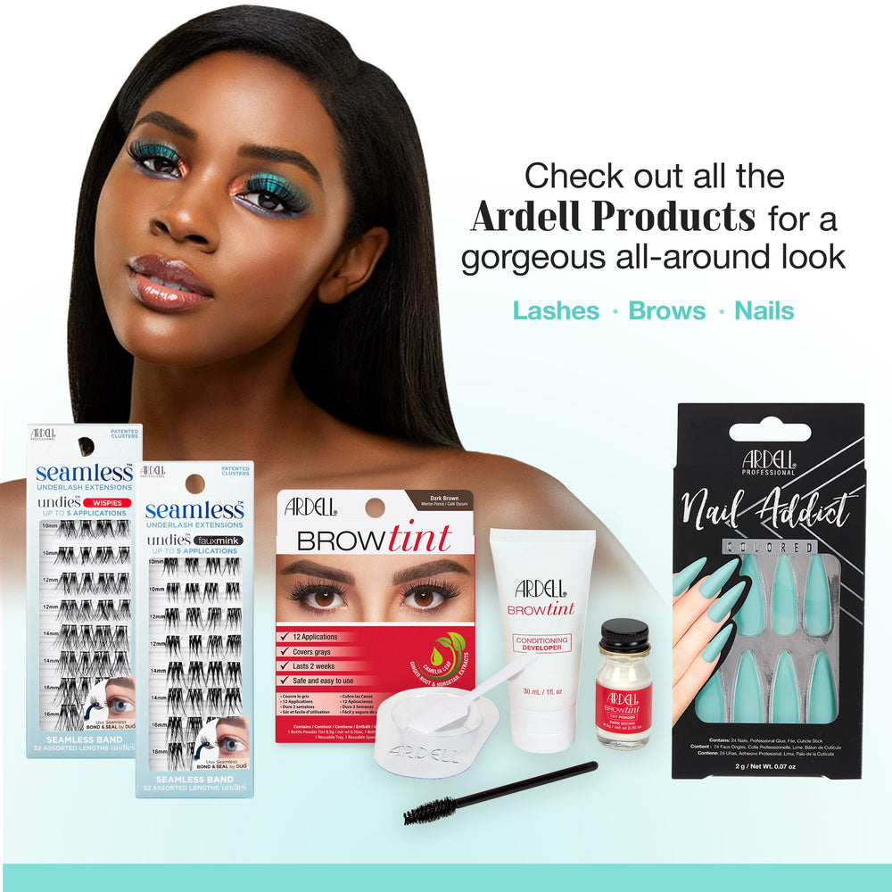 Ardell lash glue application tips image shows simple steps.