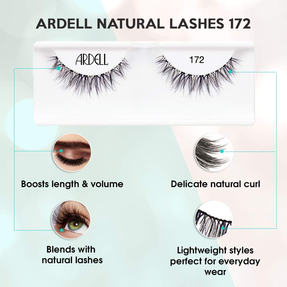 Ardell Lashes 172 rounded lash style close-up for light length
