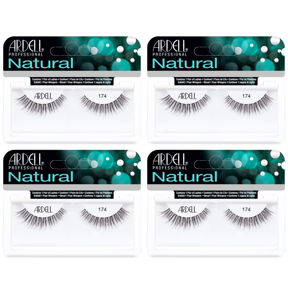 Ardell Lashes 174 four-pack front view for versatile daily wear.