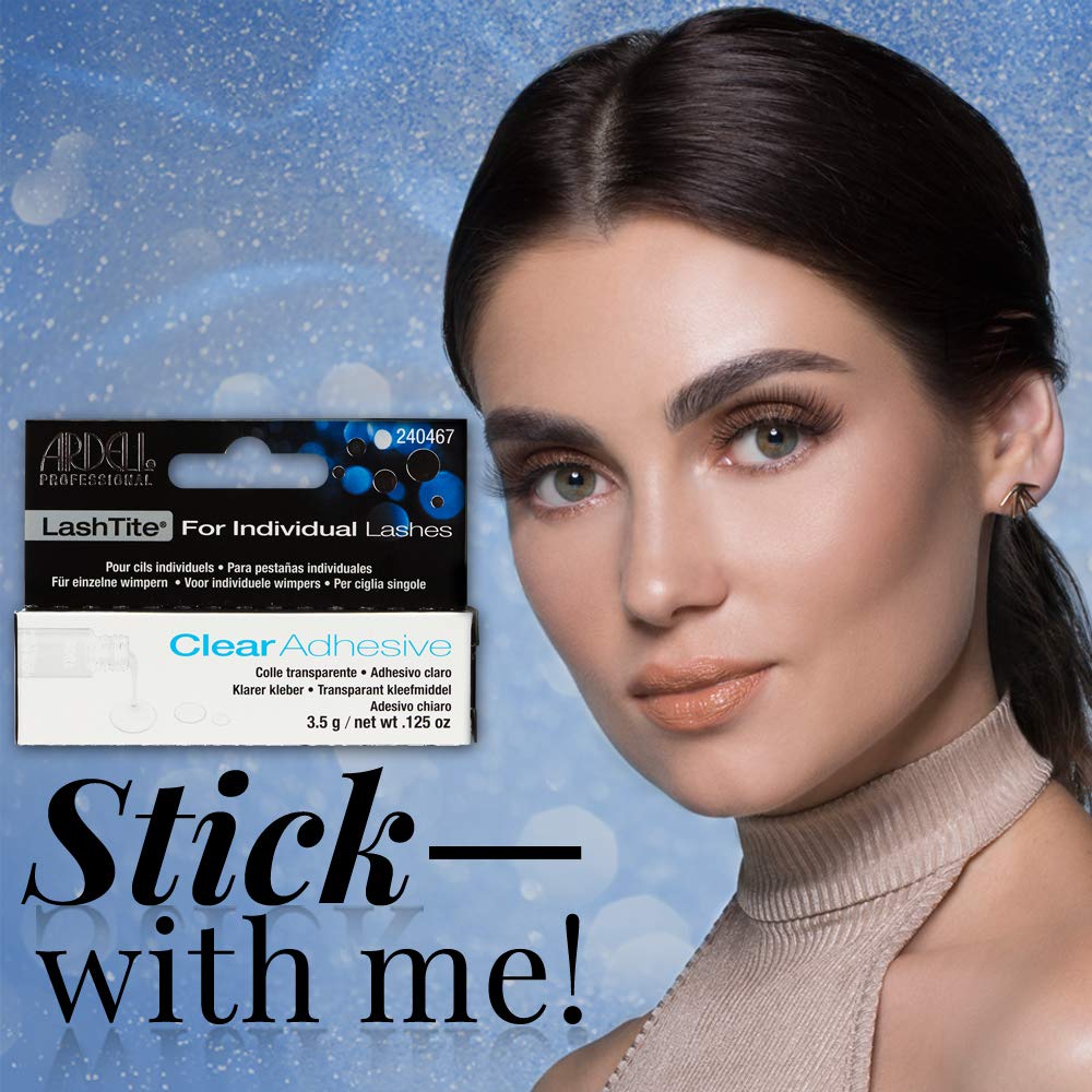 Ardell LashTite waterproof adhesive keeps lashes secure all day.