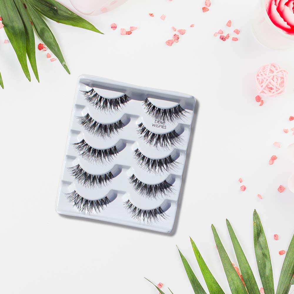 Ardell medium volume wispy lashes blend with natural lashes.