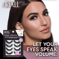 Ardell Mega Volume 252 lash band closeup highlights flexible wear.