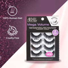 Ardell Mega Volume 252 strip lashes in hand show easy application.
