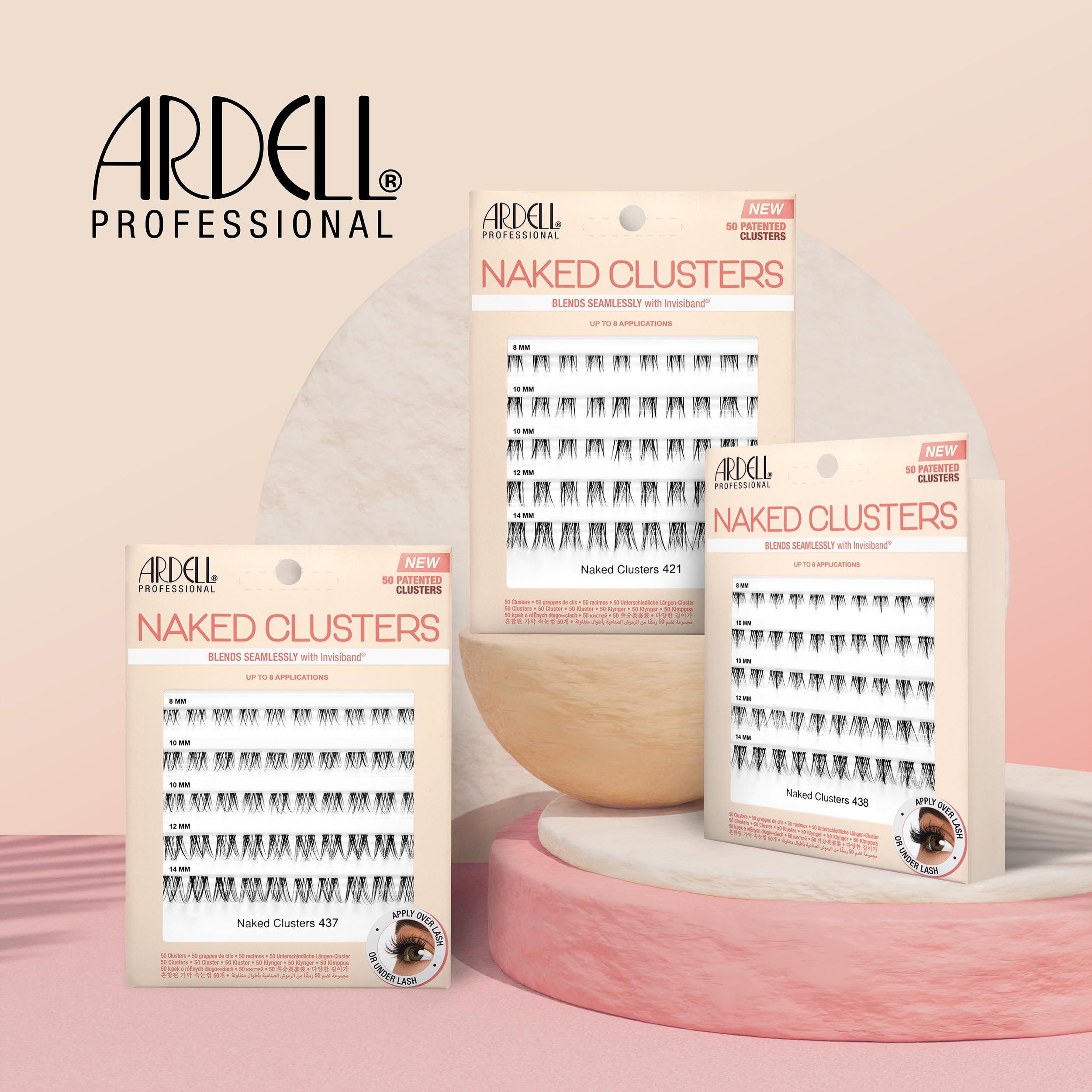Ardell Naked Clusters 421 soft, lightweight fibers for comfortable wear.